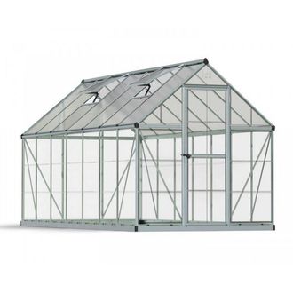 Palram Greenhouse Hybrid 6 x 14, Polycarbonate, L426 x W185 x H208 cm, Silver