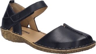 Josef Seibel Riemchenballerina JOSEF SEIBEL ROSALIE 42, Damen, Gr. 36, schwarz, Leder, Schuhe Riemchenballerina, Sandale, Spangenschuh, Komfortschuh mit Klettversc