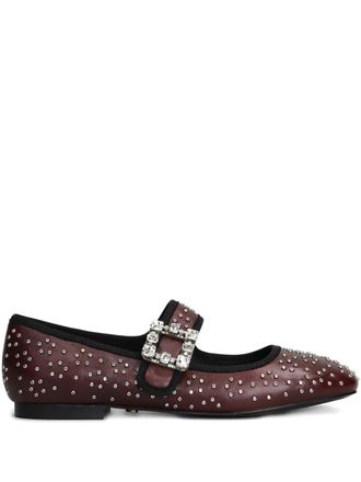 Gold & Rouge Bibalo buckle ballet flats - Red