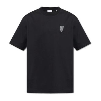 Burberry T-Shirts, male, Black, M, T-shirt with Printed Logo