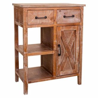 Wanderlust Deco Wanderlust Deco - Recibidor De Madera Marr&oacute;n 67x37x82
