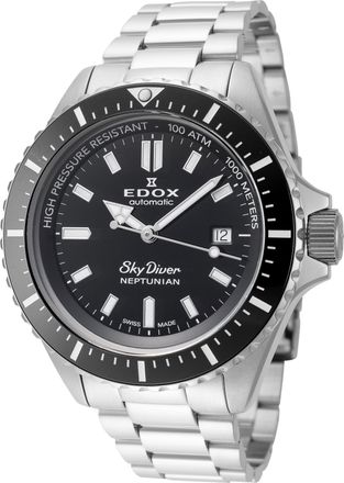 Edox Mens SkyDiver 44mm Watch 80120-3NM-NIN