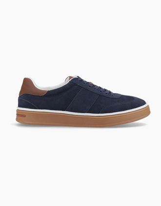 Hush Puppies Mens Hush Puppies CARLOS SUEDE TRAINER Mens Casual Trainers Navy - Blue - Size: 11