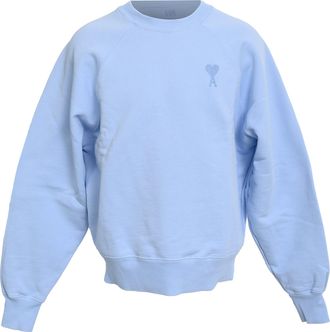 Ami Paris Ami De Caur Sweatshirt in Blue Cotton
