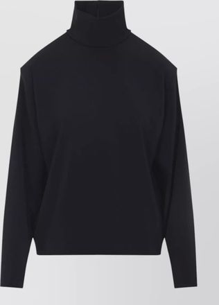 Saint Laurent satin turtleneck long-sleeve top