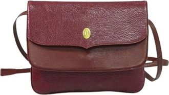 Cartier Pre-owned Cross Body Bags, female, Red, Size: ONE SIZE Pre-owned Leather Crossbody Bag