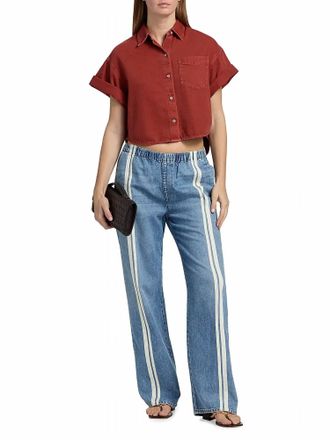Rag & Bone Denim Crop Top In Sienna