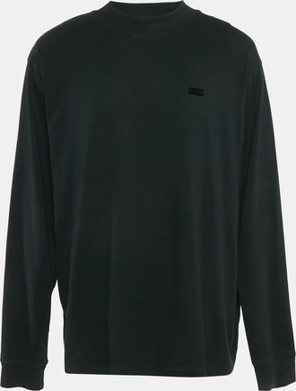 Kith Black Logo Print Cotton Crew Neck Sweatshirt