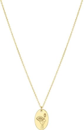 Set & Stones Louise Birth Flower Necklace in Gold /July at Nordstrom, Size 18