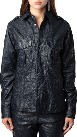 Zadig&Voltaire Taska Leather Shirt