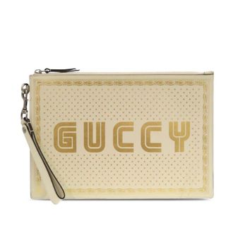 Gucci Pre-owned Gucci Calfskin Guccy Sega Clutch Ladies JK234MXM6P2UY4S8