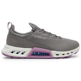 Ecco Ecco Golf Biom C4 Leather Textile Womens Fashion Trainers - Steel Lavender Mist - Size:UK 6.5-7