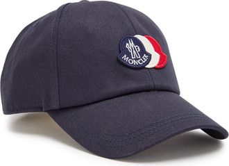 Moncler Logo-appliqu&eacute;d Twill cap - Navy - One Size