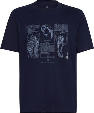 Brunello Cucinelli Crew-neck Graphic-print T-shirt