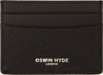 Oswin Hyde Mens Holborn Black Card Holder