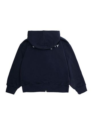 Givenchy Embroidered Logo Cotton Hoodie - Navy