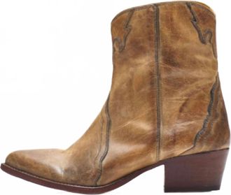 Free People Womens New Frontier Western Boot In Distressed Tan