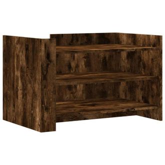 vidaXL Mesa De Centro Madera De Ingenier&iacute;a Roble Ahumado 80x50x50 Cm Vidaxl