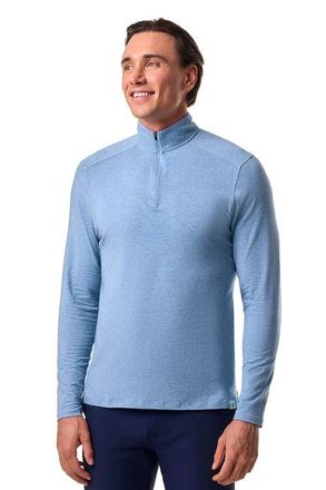 Coolibar Mens Quarter-Zip - UPF 50+ Sun Protection - Sonora in Light Blue Heather at Nordstrom, Size Xx-Large
