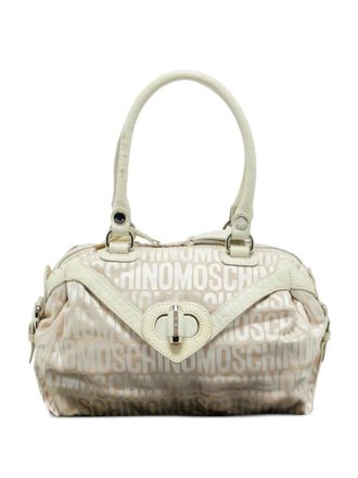 Moschino logo satchel bag - Neutrals