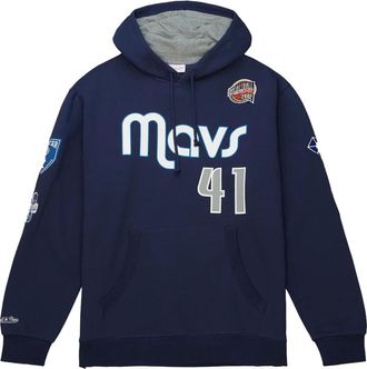 Mitchell & Ness Felpa con cappuccio NBA Dallas Mavericks 2023 Dirk Nowitzki - Blu