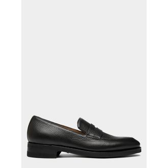 Bally Scribe Un Loafer in Deer Leather in Black at Nordstrom, Size 43.5
