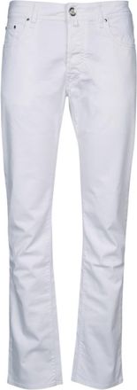 Jacob Cohen White Straight Jeans