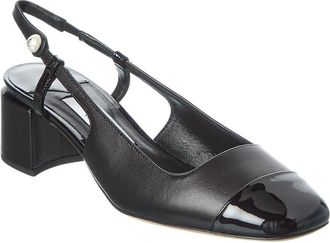 Jimmy Choo London Elisa Sb 45 Leather Slingback Pump