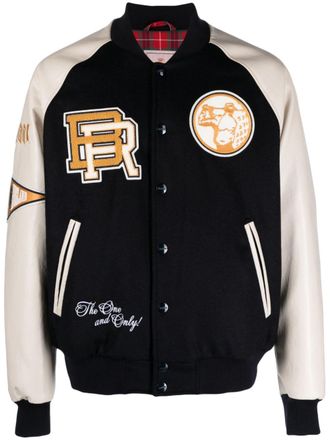 Baracuta patch-detail bomber jacket - Blue