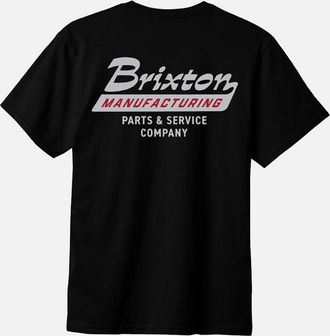 Brixton Mens Brixton Mens Township Tailored Short Sleeve T-Shirt - Black - Size: 40