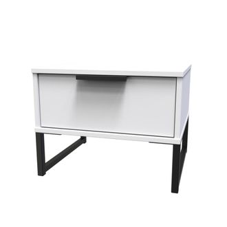 Welcome Furniture Havana Ready Assembled Bedside Table with 1 Drawer - White Matt - Welcome Furniture | TJ Hughes
