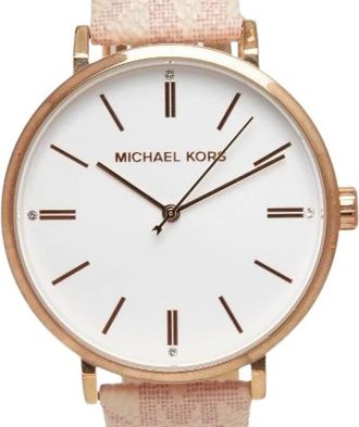Michael Kors Pre-owned Watches, female, Beige, Size: ONE SIZE Pre-owned Pyper Stainless Steel Watch