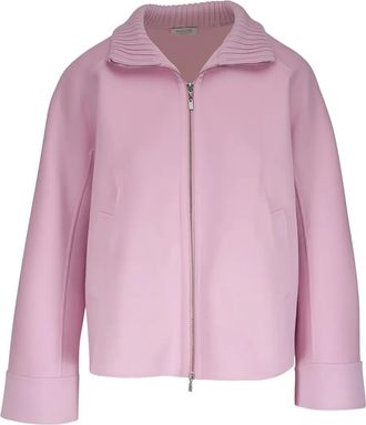 Kinross Cashmere Giacca con zip - Rosa