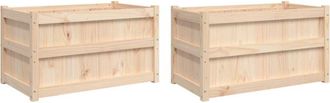 vidaXL Garden Planters 2 pcs Solid Wood Pine Vidaxl