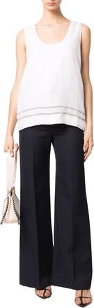 Fabiana Filippi Womens Chain-Embellished Top Ss22 W