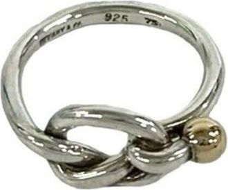 Tiffany & Co. Gold Silver Yellow Gold (18K) Silver 925 Band Ring (Pre-Owned)