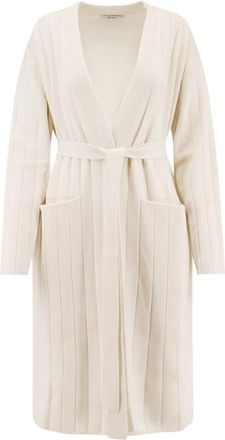 Max Mara Giusto Lange Cardigan - Dames - Lange truien - Wit - M - Kasjmier - Truien & Vesten