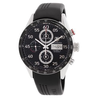 Tag Heuer Pre-owned Pre-Owned Tag Heuer Carrera Chronograph Automatic Black Dial Mens Watch Cv2a10.Fc6235
