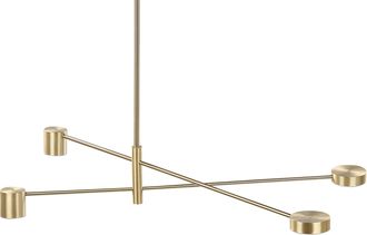Beliani L&aacute;mpara De Techo De Metal Dorado 73 Cm 4 Luces Sala De Estar Dormitorio Bandon