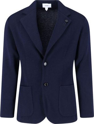 Lardini Tailored Floral-Pin Single-Breasted Blazer
