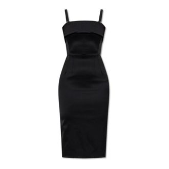 Dolce & Gabbana Dames, Jurken, Zwart, Maat: XS Satijn