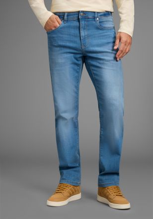 Arizona Straight-Jeans ARIZONA, Herren, Gr. 24, N + U Gr, blau used, Denim/Jeans, Obermaterial: 78% Baumwolle, 20% Polyester, 2% Elasthan, unifarben, straight