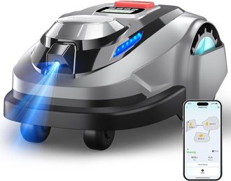 Elle N1600pro - Robot Cortac&eacute;sped Inal&aacute;mbrico Con Navegaci&oacute;n Rtk Y Visi&oacute;n Por Ia, Para Jardines De Hasta 1600 M&sup2; (patr&oacute;n De Corte Sistem&aacute;tico En Forma De U