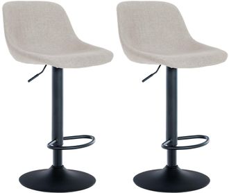 Clp Clp - Set De 2 Taburetes De Bar Loft Crema Tela