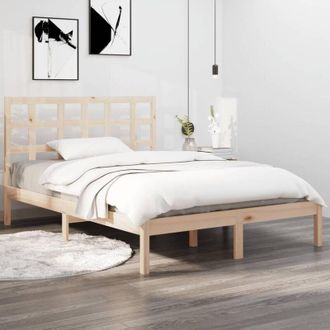 vidaXL Estructura De Cama De Madera Maciza 200x200 Cm Vidaxl
