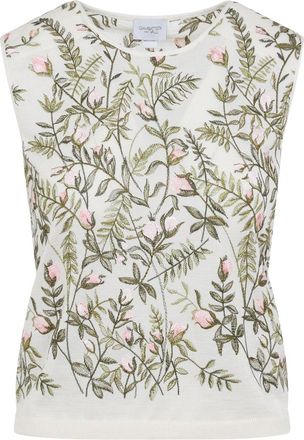 Giambattista Valli Ivory Cashmere And Silk Top-Donna