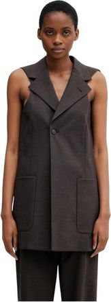 Maison Margiela Vests - Dames - Bodywarmers - Bruin - S - Jassen