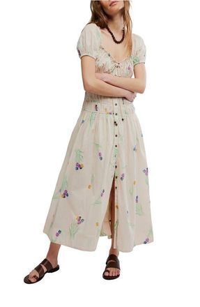 Free People Complete Me Cotton Midi Dress in Tea Combo at Nordstrom, Size X-Small