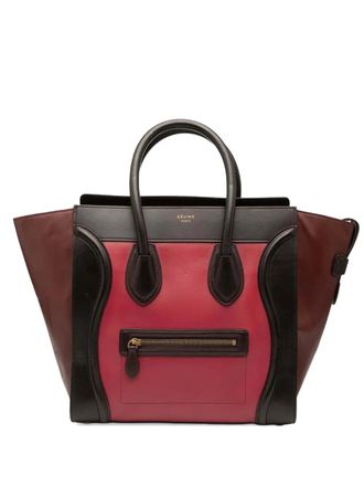 Celine 2014 Mini Tricolor Leather Luggage Tote handbag - women - Calf Leather - One Size - Multicolour
