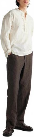 Orlebar Brown Hemlock Grandad Collar Shirt In White